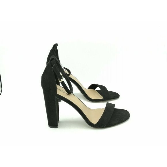 JUSTFAB Lorelai Faux Suede Ankle Strap Heels - Picture 2 of 12